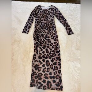 Women’s size small animal print ruched bodycon dress size small EUC